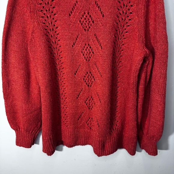 Addition Elle Crew Neck Burnt Orange Knit Sweater Size 1x - Picture 4 of 10